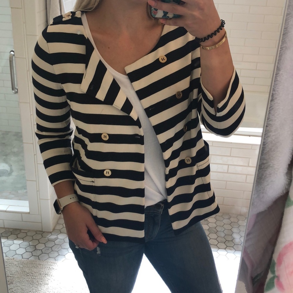 Jcrew stripped jacket